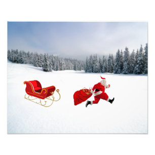 Run, Santa, Run! Photo Print