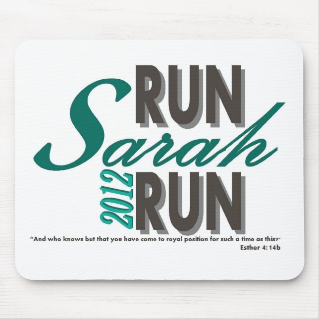 Run Sarah Run Mouse Mat (Front)