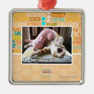 Run! Save ur self! Metal Tree Decoration