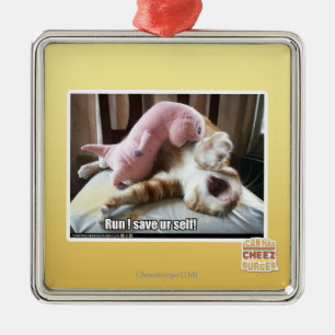 Run! Save ur self! Metal Tree Decoration