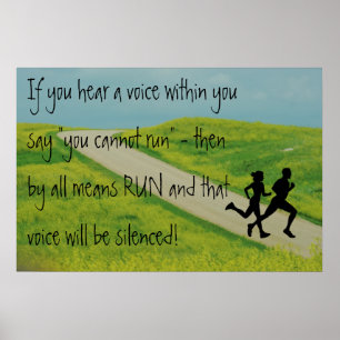 RUN - Silence the Voice  Inspirational CC POSTER