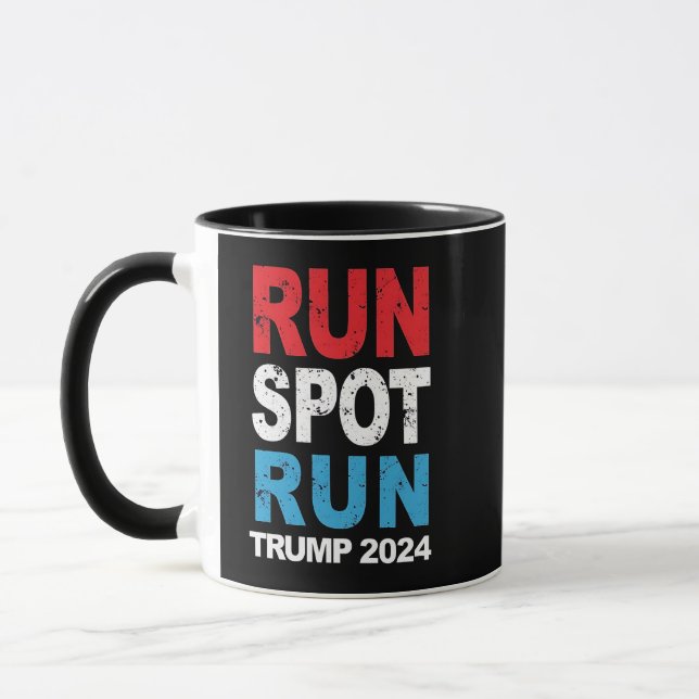 Run Spot Run Trump 2024 Trump Vance election Mug (Left)