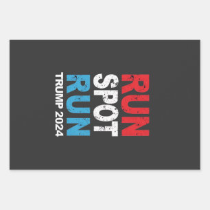 Run Spot Run Trump 2024 Trump Vance election Wrapping Paper Sheet
