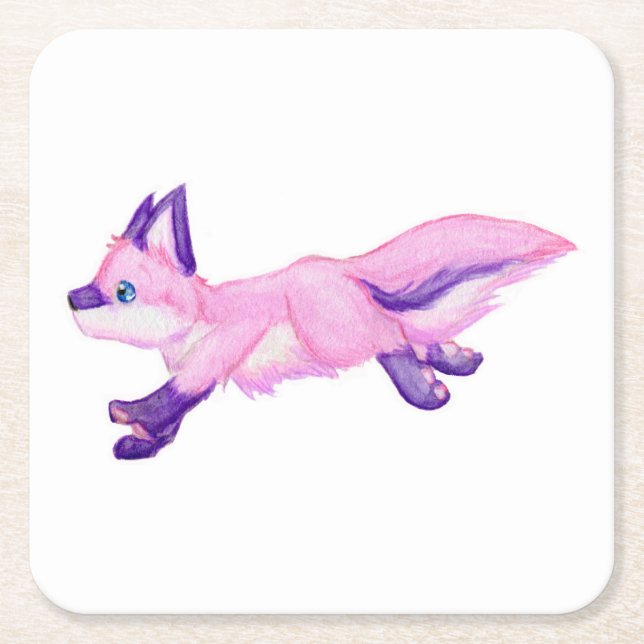 Run  square paper coaster (Front)