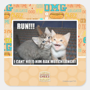 RUN!!! SQUARE STICKER