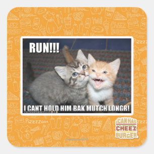 RUN!!! SQUARE STICKER