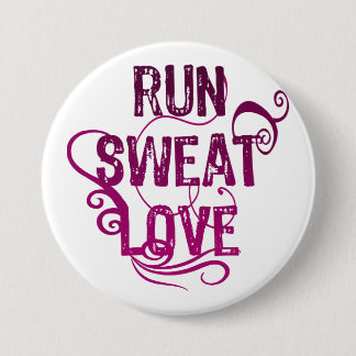 Run Sweat Love 7.5 Cm Round Badge