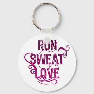 Run Sweat Love Key Ring