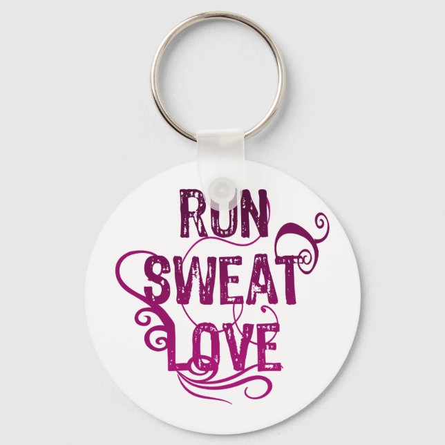 Run Sweat Love Key Ring (Front)