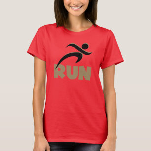 RUN Tan Fitness Running T-Shirt