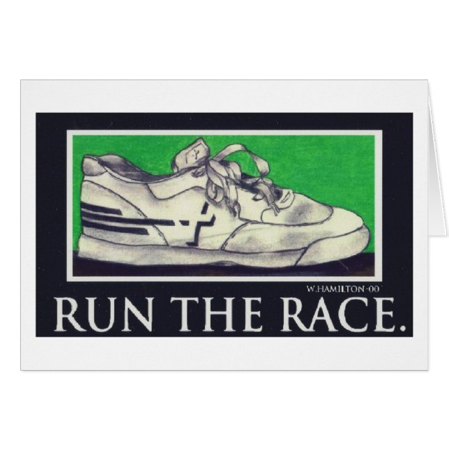 Run the race card (Front Horizontal)