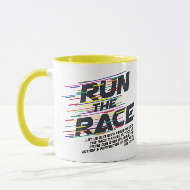 Run the Race Christian Mug (Left)