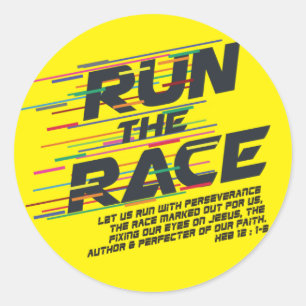 Run the Race Christian Sticker