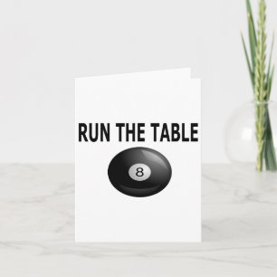 Run The Table Billiards Pool Eight Ll Card