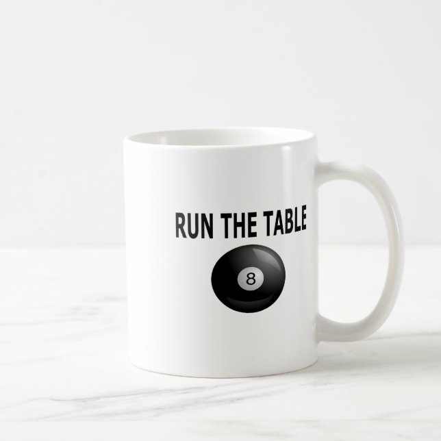 Run The Table Billiards Pool Eight Ll  Coffee Mug (Right)