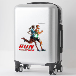 Run Together 14"x 14"- Glossy Transparent