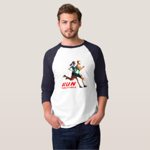 Run Together Men's 3/4 Sleeve Raglan T-Shirt