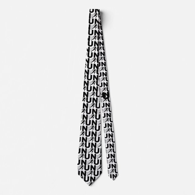 RUN Typography Running Design | Minimalist Runner Tie (Front)