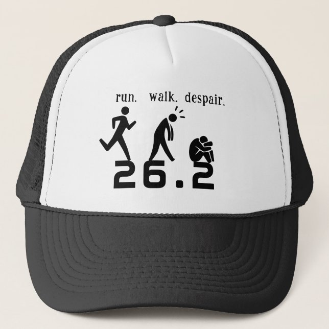 Run. Walk. Despair. Trucker Hat (Front)