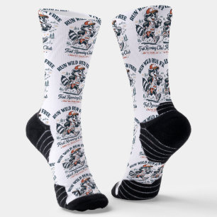 Run Wild Run Free Trail Running Club T-Shirt Socks