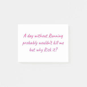 Run with a sense of humour post-it notes