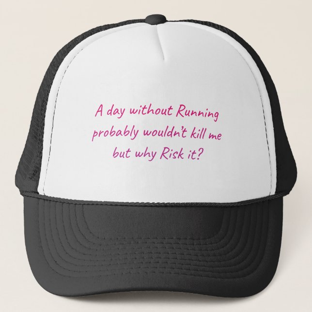Run with a sense of humour trucker hat (Front)