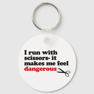 Run with Scissors Key Ring