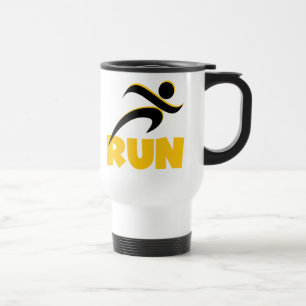 RUN Yellow Travel Mug