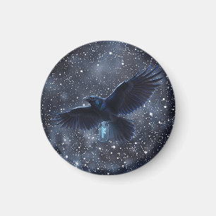 Runa Fehu and the Odin Crow Magnet