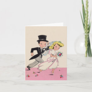 Runaway Bride & Groom Card