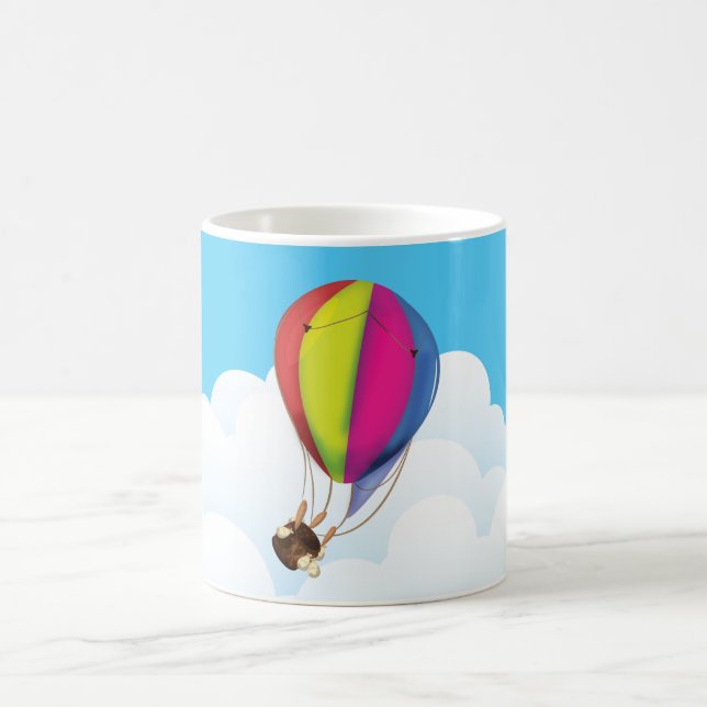 Runaway Cartoon Balloon Coffee Mug (Center)