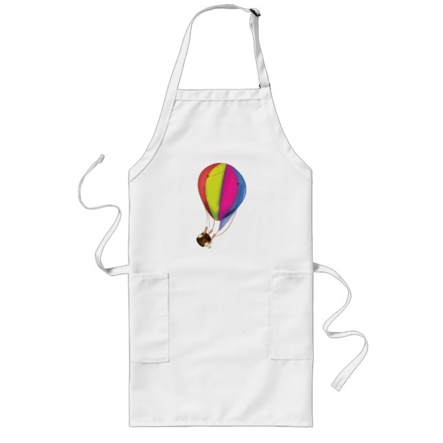 Runaway Cartoon Balloon Long Apron (Front)
