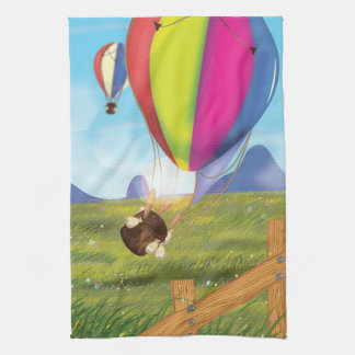 Runaway Cartoon Balloon Tea Towel