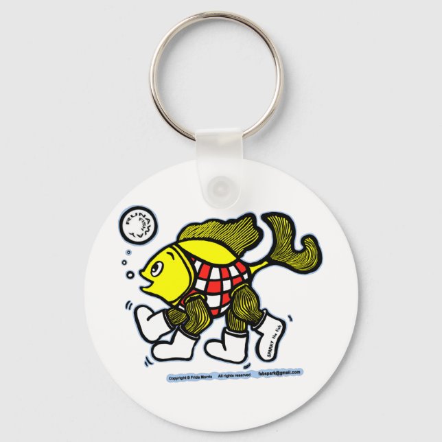 Runaway Fish Key Ring (Front)