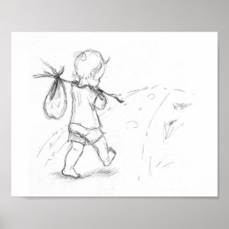 Runaway - Little Loves Art Poster