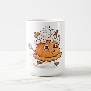 Runaway Pumpkin Pie Funny Thanksgiving Coffee Mug