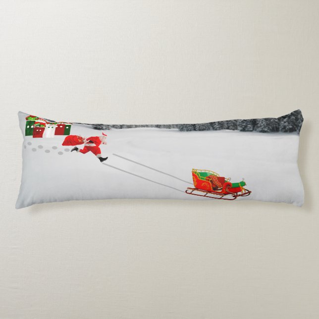 Runaway Sleigh Body Pillow (Front)