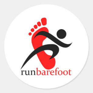 runbarefoot classic round sticker