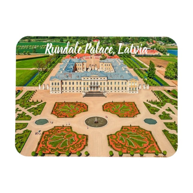 Rundāle Palace Latvia stylised Magnet (Horizontal)