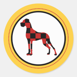 Runde Doggen Aufkleber Classic Round Sticker