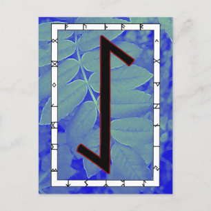 Rune Eihwaz – Centred Perseverance Postcard