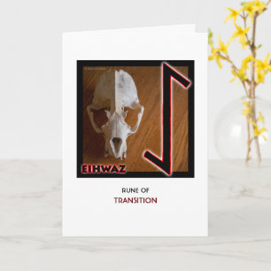 Rune Eihwaz – Transition - Skull Card