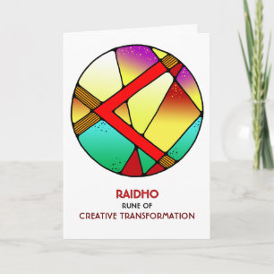 Rune Kenaz - Creative Transformation - Art Nouveau Card