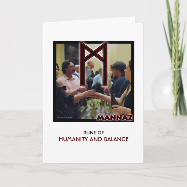 Rune Mannaz - Humanity & Balance Card (Front)