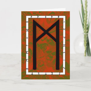 Rune Mannaz - Humanity  Card