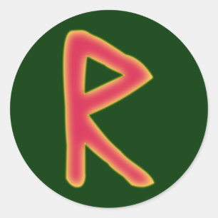 rune Raidho Futhark Classic Round Sticker