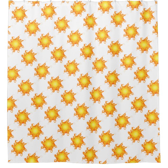 Rune Sun Shower Curtain (Front)