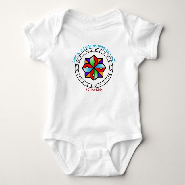 #RuneKids Safe & Secure Baby Bodysuit (Front)
