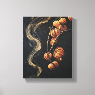 Runes Fehu Darkness Golden Aura Magical Mystery We Canvas Print