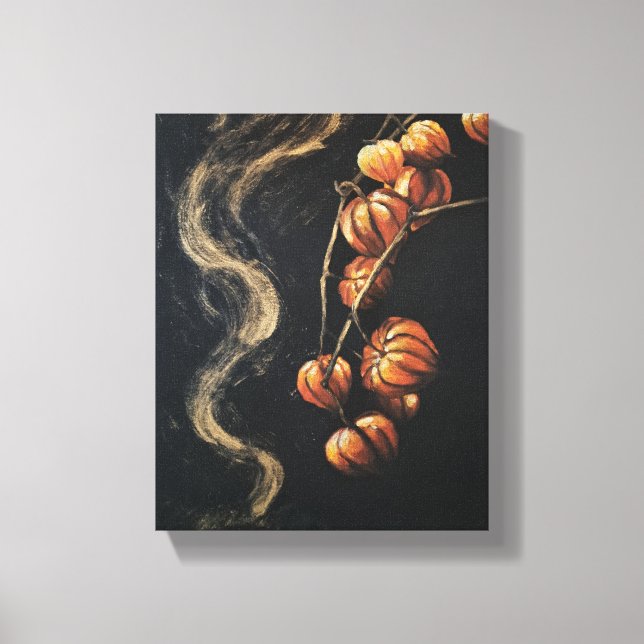 Runes Fehu Darkness Golden Aura Magical Mystery We Canvas Print (Front)